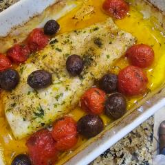 Baked Mediterranean White Fish Fillet