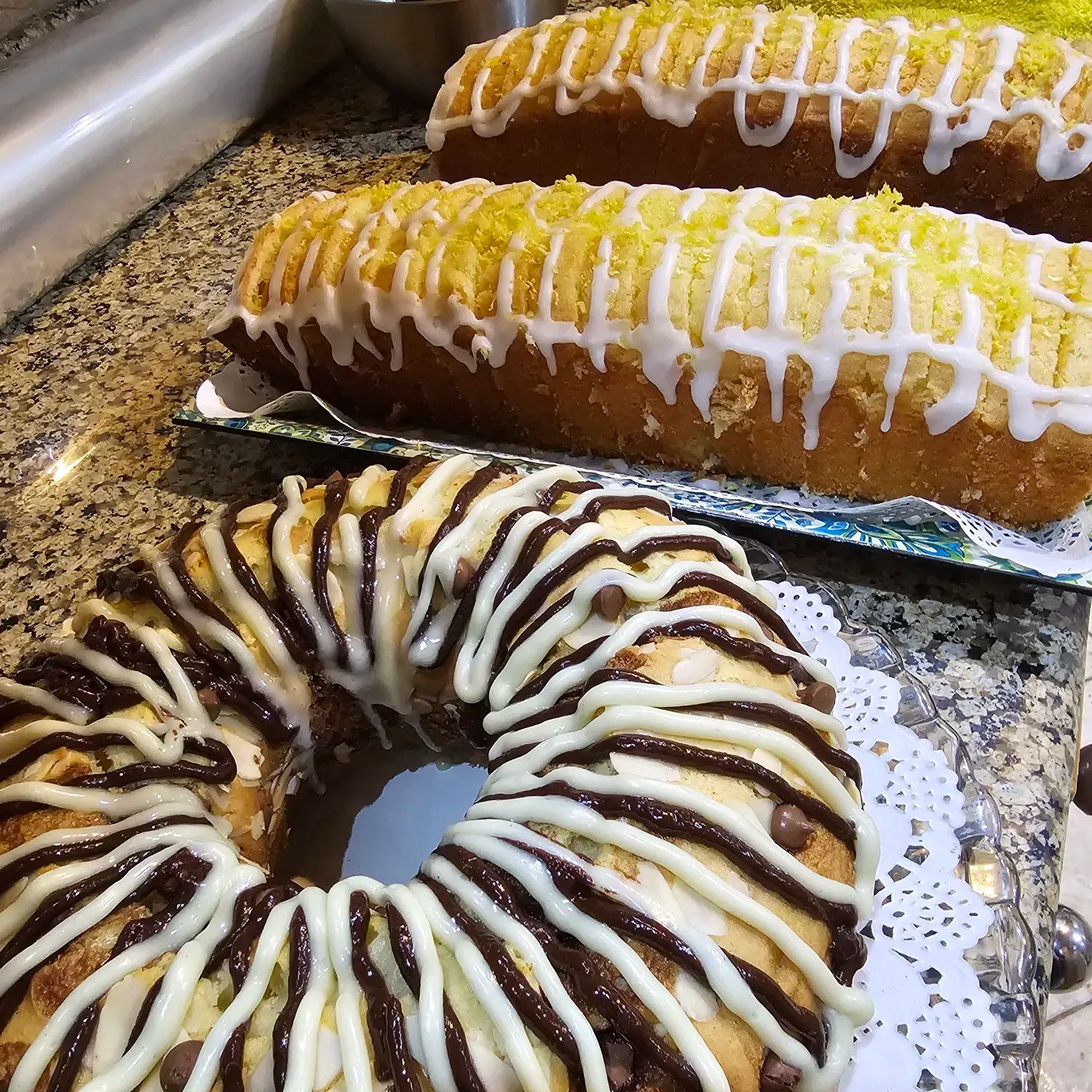 Assorted Homemade Cakes (Chocolate Peanut & Lemon)