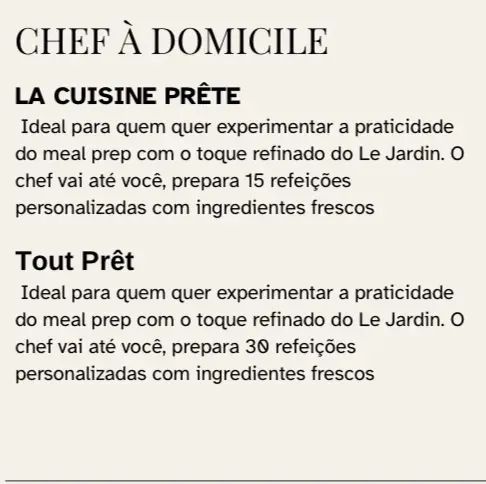 La cuisine Prête