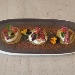 Mediterranean Octopus & Feta Cracker
