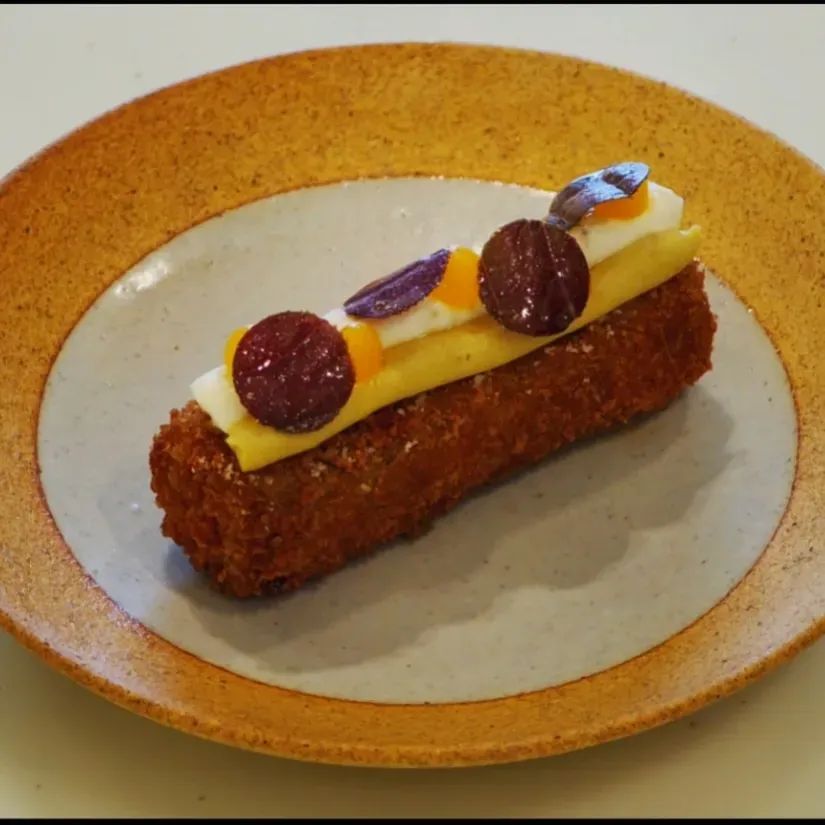 Lamb Croquettes, Labneh and Lemon confit.
