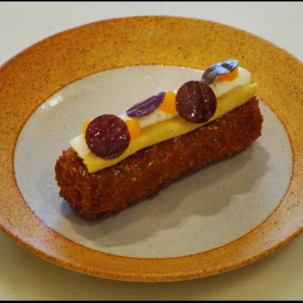 Lamb Croquettes, Labneh and Lemon confit.