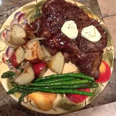 HERB CRUSTED RIBEYE STEAK