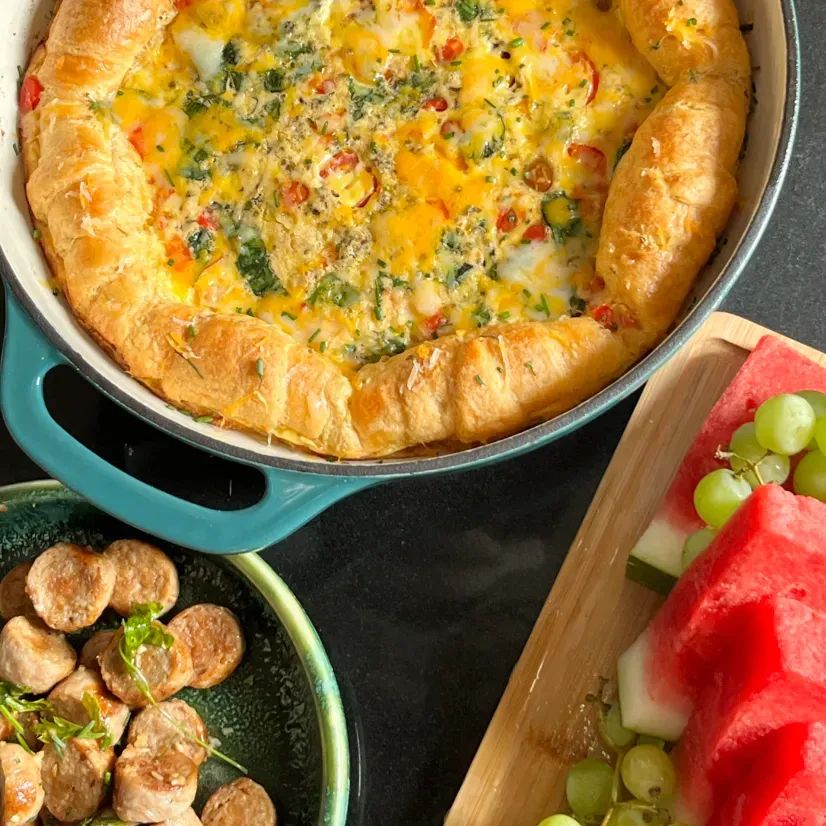 Crusted Croissant Frittata