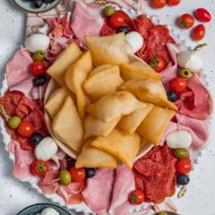 gnocco fritto with salumi board