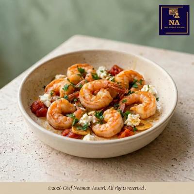 Garlic Shrimp Saganaki