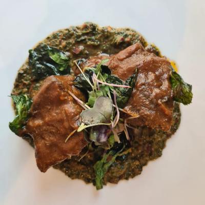 Slow cooked beef cheeks