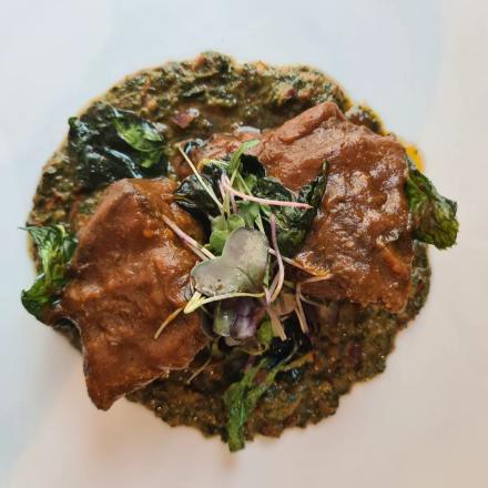Slow cooked beef cheeks