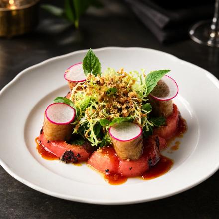 Charred vegetables thai salad