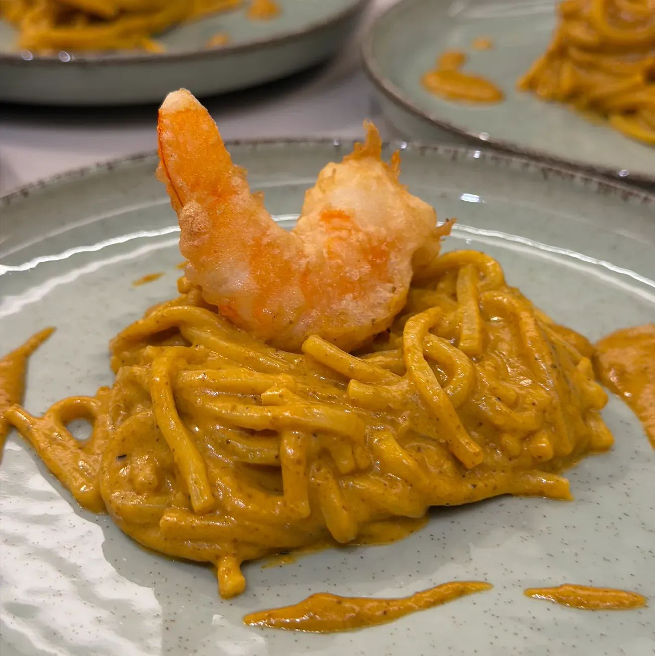 fideos con curry rojo