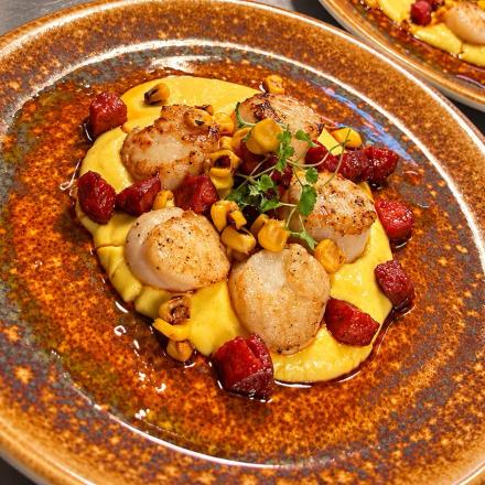 Scallops surf and turf
