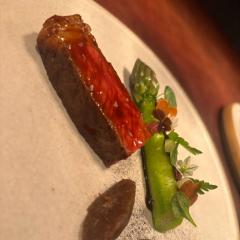 beef, asparagus, sweet onion