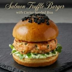 Salmon caviar burger baby!