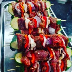 brochetas de ternera al horno