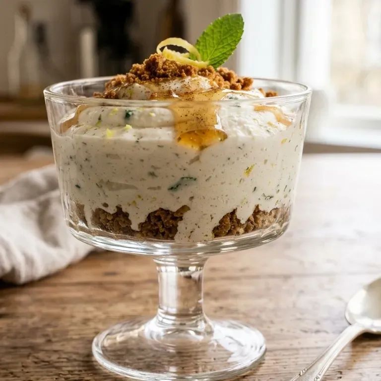 Whipped Lemon & Mint Ricotta (or greek yogurt) Mousse