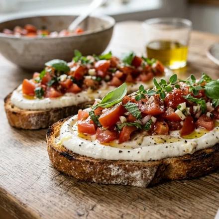 Classic Tomato & Garlic Silk Bruschetta