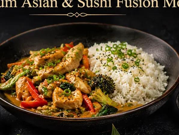 Premium Asian fusion menu