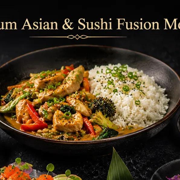 Premium Asian fusion menu