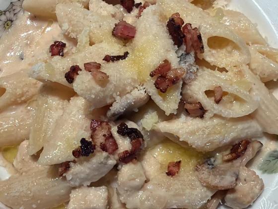 Pasta com bacon