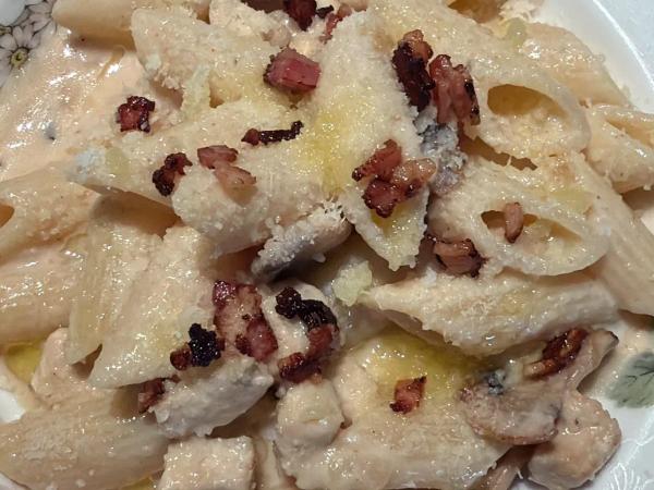 Pasta com bacon