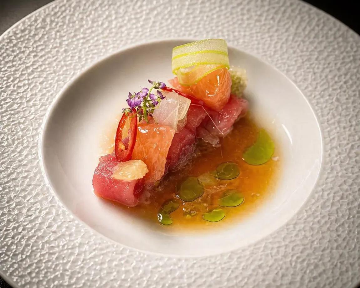 First Course Yellowtail Crudo