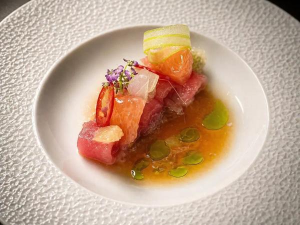 First Course Yellowtail Crudo