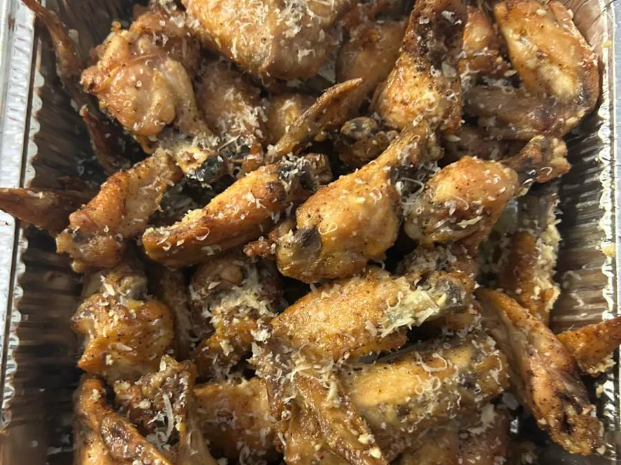 Party wings with side salad